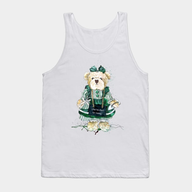 Lifes Too Short For Ironing Tank Top by Miki De Goodaboom